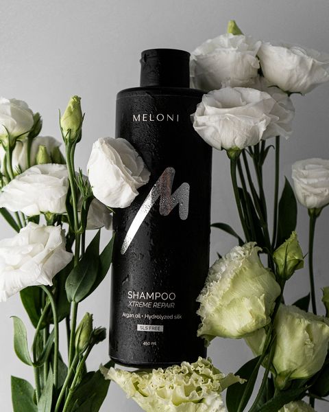 SHAMPOO XTREME REPAIR відновлювальний безсульфатний шампунь із гідролізатом шовку та аргановою олією MLN001 фото